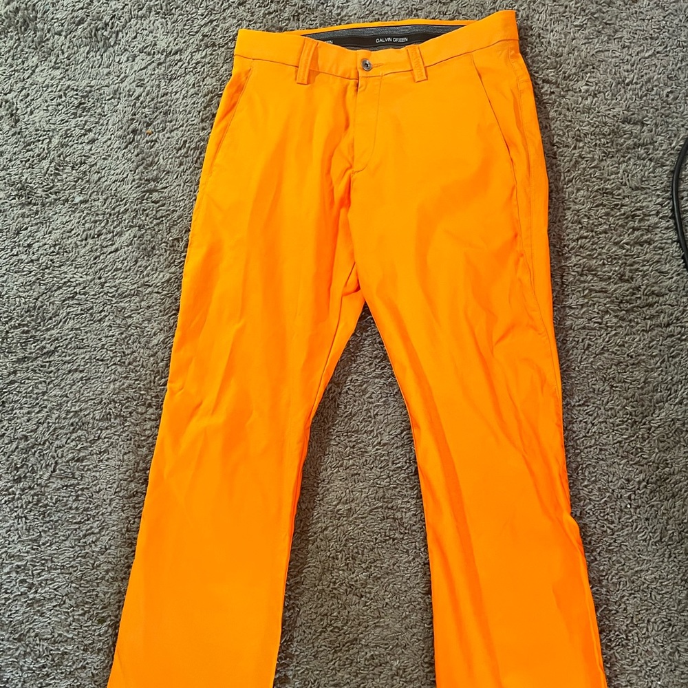 Galvin green orange golf pants